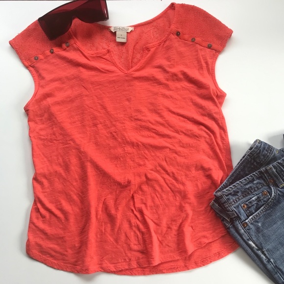 Lucky Brand Tops - Lucky Brand Blouse Shirt Sleeveless Orange